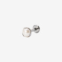 Bezel-set pearl flat back earrings