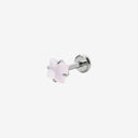 Frosted Pastel Square CZ flat back earrings