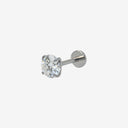 High-sparkle Moissanite flat back earrings