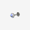 Round-Edged Moonstone flat back earrings