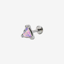 Triangular jelly opal flat back earrings