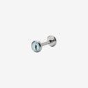 Bezel-set opal flat back earrings