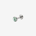 Bezel-set opal flat back earrings