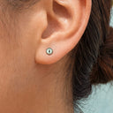 Bezel-set opal flat back earrings