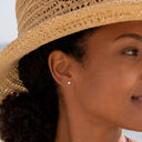 Bezel-set pearl flat back earrings