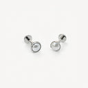 Bezel-set pearl flat back earrings