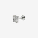 Fluted Block flat back earrings