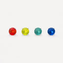 Frosted Round CZ  flat back earrings