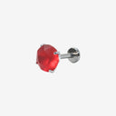 Frosted Round CZ  flat back earrings