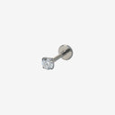 High-sparkle Moissanite flat back earrings