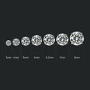 High-sparkle Moissanite flat back earrings