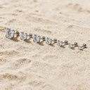 High-sparkle Moissanite flat back earrings