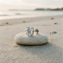 High-sparkle Moissanite flat back earrings