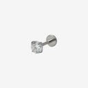 High-sparkle Moissanite flat back earrings
