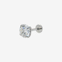 High-sparkle Moissanite flat back earrings