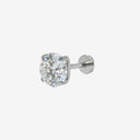 High-sparkle Moissanite flat back earrings