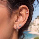 High-sparkle Moissanite flat back earrings