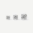 High-sparkle Moissanite flat back earrings