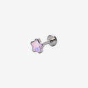 Iridescent Glass Pentagram flat back earrings