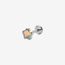 Iridescent Glass Pentagram flat back earrings