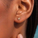 Iridescent Glass Pentagram flat back earrings