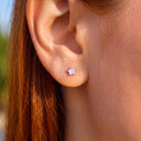 Iridescent Glass Pentagram flat back earrings