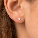 Iridescent Glass Pentagram flat back earrings