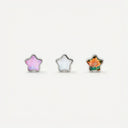 Iridescent Glass Pentagram flat back earrings