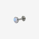 Round-Edged Moonstone flat back earrings