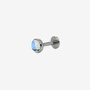 Round-Edged Moonstone flat back earrings