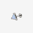 Triangular jelly opal flat back earrings