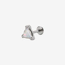 Triangular jelly opal flat back earrings
