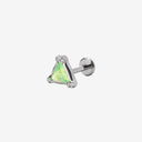 Triangular jelly opal flat back earrings