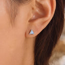 Triangular jelly opal flat back earrings