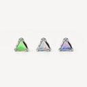Triangular jelly opal flat back earrings