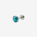 Turquoise Cabochon flat back earrings